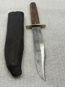 Joseph Allen & Sons Non-XLL Fixed Blade Vintage Hunting Knife Made In Sheffield England (26)