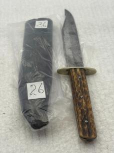 Joseph Allen & Sons Non-XLL Fixed Blade Vintage Hunting Knife Made In Sheffield England (26)