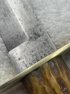 Joseph Allen & Sons Non-XLL Fixed Blade Vintage Hunting Knife Made In Sheffield England (26)
