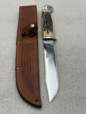 Case XX USA Fixed Blade Stag Handle Sheath Knife (29)