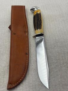 Case XX USA Fixed Blade Stag Handle Sheath Knife (29)