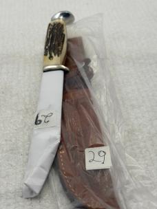Case XX USA Fixed Blade Stag Handle Sheath Knife (29)