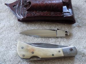 Custom Danie /Dano Knife with interchangeable blade and leather sheath