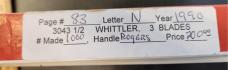 1990 Case Bros. Classic 63043 1/2 Whittler in original box 1 of 1000 produced