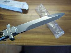 A. G. A. Campolin Maniago, Italy Maltese Cross Bayonet 9 Incher Lockback W/Genuine Stag/Antler NIB