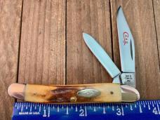 Case Red Letter Jack Knife #52087 Stag Red Blade Etch 1978 Note: Pin Crack 