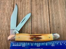 Case Red Letter Jack Knife #52087 Stag Red Blade Etch 1978 Note: Pin Crack 