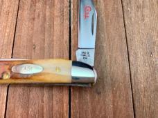 Case Red Letter Jack Knife #52087 Stag Red Blade Etch 1978 Note: Pin Crack 