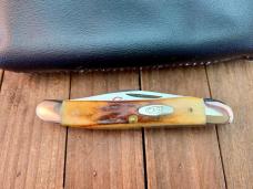 Case Red Letter Jack Knife #52087 Stag Red Blade Etch 1978 Note: Pin Crack 