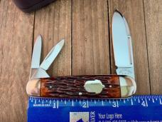 Cattaraugus Cutlery A.G. Russell Sleeveboard Whittler Brown Jigged Bone 1989 Please Read Description