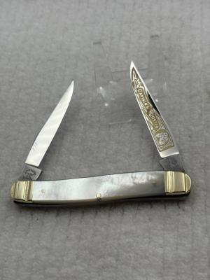 Fightin Rooster Frank Buster Cutlery Co 2 Blade Serpentine Muskrat 55