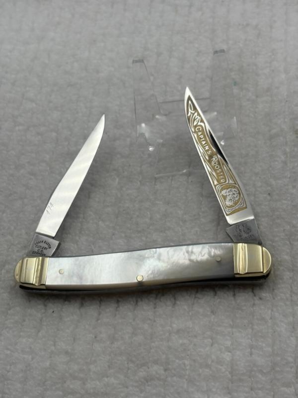 Fightin Rooster Frank Buster Cutlery Co 2 Blade Serpentine Muskrat (55)