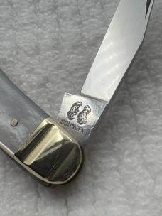 Fightin Rooster Frank Buster Cutlery Co 2 Blade Serpentine Muskrat (55)