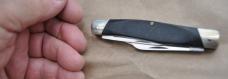 Buck 307 Pre Date 4 1/4" Closed All Blades Snap Saw Cut Delrin Used Less Than Normal Wear 