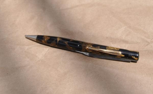 Cattaraugus Knife Pencil Near Mint Mottled Gold/Black Celluloid 1920s Working Pencil Blade & File Cattaraugus Knife Pencil Near Mint Mottled Gold/Black Celluloid 1920s Working Pencil Blade & File