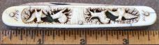 Antique 1776 - 1876 Centennial H. BOKER 5 blade Pocket Knife carved ivory handles & file decorated
