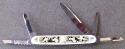 Antique 1776 - 1876 Centennial H. BOKER 5 blade Pocket Knife carved ivory handles & file decorated