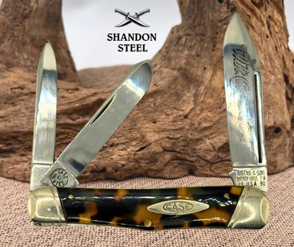 Case XX USA 73043 1/2 Tortoise Shell Whittler 3 Blade Folding Pocketknife w Box Case XX USA 73043 1/2 Tortoise Shell Whittler 3 Blade Folding Pocketknife w Box