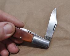 Ka bar 1013 USA 2 Bl Barlow Tan Sawcut Delrin Steel Bolster No Sign Of Use Tight Nice Snap