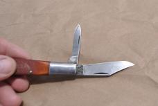 Ka bar 1013 USA 2 Bl Barlow Tan Sawcut Delrin Steel Bolster No Sign Of Use Tight Nice Snap