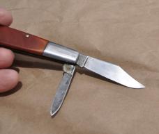 Ka bar 1013 USA 2 Bl Barlow Tan Sawcut Delrin Steel Bolster No Sign Of Use Tight Nice Snap