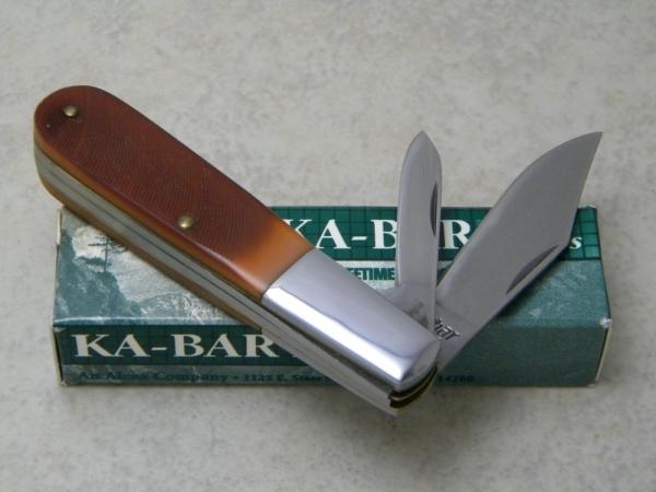 Kabar USA Saw-Cut Delrin 1013 Barlow Knife in Box Kabar USA Saw-Cut Delrin 1013 Barlow Knife in Box