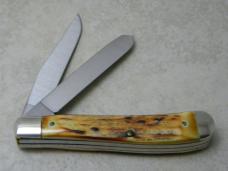 Schrade + USA Stag Trapper Knife 1982 NKCA Club Knife