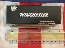 1987 Winchester Medium Toothpick w/ Nice Brown Bone Handles -NOS in Orig box