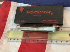 1988 Winchester Heavy Duty 4” Moose Knife (Mdl 2880 1/2) w Nice Brown Bone Handles. -NOS in Orig Box