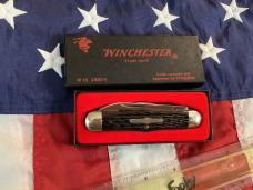 1988 Winchester Heavy Duty 4” Moose Knife (Mdl 2880 1/2) w Nice Brown Bone Handles. -NOS in Orig Box