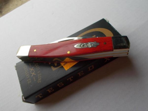 Case 6375 Big Stockman Knife Smooth Red Bone NIB Case 6375 Big Stockman Knife Smooth Red Bone NIB