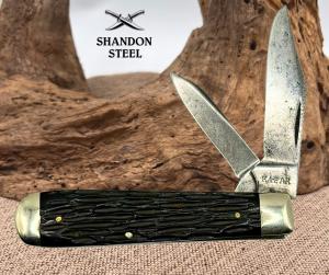 Kabar Olean NY USA Vintage 2 Blade Jack Pocket Knife Super Rare 4 1/4 Inch (167)