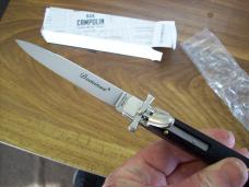 A.G.A. Campolin Italian 9" Dominus African Black Ebonywood Swedgey Blade UNUSED W/Orig. Box