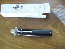 A.G.A. Campolin Italian 9" Dominus African Black Ebonywood Swedgey Blade UNUSED W/Orig. Box