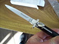 A.G.A. Campolin Italian 9" Dominus Brazilian Horn  Swedgey Blade # GO-DOM23A-HB UNUSED W/Orig. Box