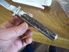 A.G.A. Campolin Italian 9" Dominus Genuine Gnarly Stag/Antler Swedgey Blade UNUSED W/Orig. Box