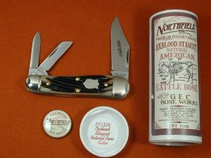 Great Eastern Cutlery GEC Oxblood Stagcut Natural Bone Geppetto Whittler Knife NIT 571326 Made USA