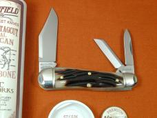 Great Eastern Cutlery GEC Oxblood Stagcut Natural Bone Geppetto Whittler Knife NIT 571326 Made USA