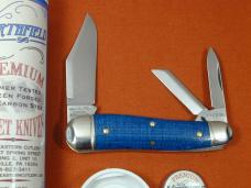 Great Eastern Cutlery GEC Easter Egg Blue Burlap Micarta Geppetto Whittler Knife NIT 571326 Made USA
