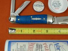 Great Eastern Cutlery GEC Easter Egg Blue Burlap Micarta Geppetto Whittler Knife NIT 571326 Made USA