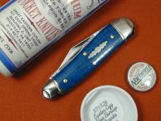 Great Eastern Cutlery GEC Easter Egg Blue Burlap Micarta Geppetto Whittler Knife NIT 571326 Made USA