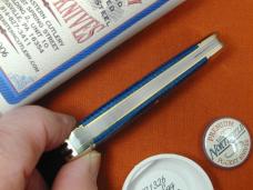 Great Eastern Cutlery GEC Easter Egg Blue Burlap Micarta Geppetto Whittler Knife NIT 571326 Made USA