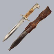 Vintage 1950s Swedish Lion Head Dress Knife by Mattsson Mora Sweden #B082