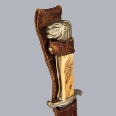Vintage 1950s Swedish Lion Head Dress Knife by Mattsson Mora Sweden #B082