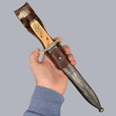 Vintage 1950s Swedish Lion Head Dress Knife by Mattsson Mora Sweden #B082