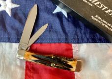 1991 Winchester GunStock Knife (Mdl# 2851 S) w/ Great Stag Handles -NOS in Orig box