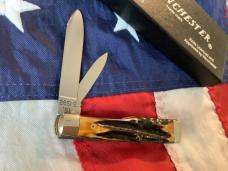 1991 Winchester GunStock Knife (Mdl# 2851 S) w/ Great Stag Handles -NOS in Orig box