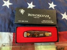 1991 Winchester GunStock Knife (Mdl# 2851 S) w/ Great Stag Handles -NOS in Orig box