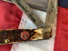 Case xx 2005 Trapper w Ruger Shield (MDL# 6254 SS) & Brnt Honey Bone Handles -NOS in M/NM Condition