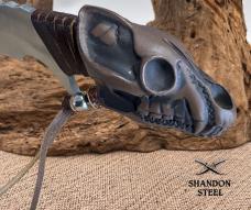 Skull Hunter United Cutlery UC1147 Fixed Blade Knife W/Leather Sheath and Box